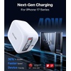 TORRAS FlexLine 67W USB C Charger, Dual-Port GaN Retractable Charger | iPhone/iPad/MacBook/Galaxy Compatible, GaN III, Dual-Port Fast Charging, 1m Retractable Cable, Travel and Desk Use(White)