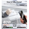 TORRAS FlexLine 67W USB C Charger, Dual-Port GaN Retractable Charger | iPhone/iPad/MacBook/Galaxy Compatible, GaN III, Dual-Port Fast Charging, 1m Retractable Cable, Travel and Desk Use(Pinkgold)