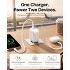 TORRAS FlexLine 67W USB C Charger, Dual-Port GaN Retractable Charger | iPhone/iPad/MacBook/Galaxy Compatible, GaN III, Dual-Port Fast Charging, 1m Retractable Cable, Travel and Desk Use(Ivory white)