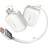 image:imageTORRAS FlexLine 67W USB C Charger DualPort GaN Retractable Charger  iPhoneiPadMacBookGalaxy Compatible GaN III DualPort Fast Charging 1m Retractable Cable Travel and Desk UseIvory white