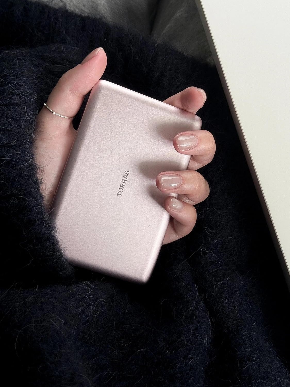 image:imageTORRAS 2in1 iPhone 16 Portable Charger 5000mAh 225W Mini Power Bank with Builtin USBC Cable Fast Charge Battery Pack Travel Essential for iPhone 171615 Galaxy S25 Google Desert TitaniumDawn Rose