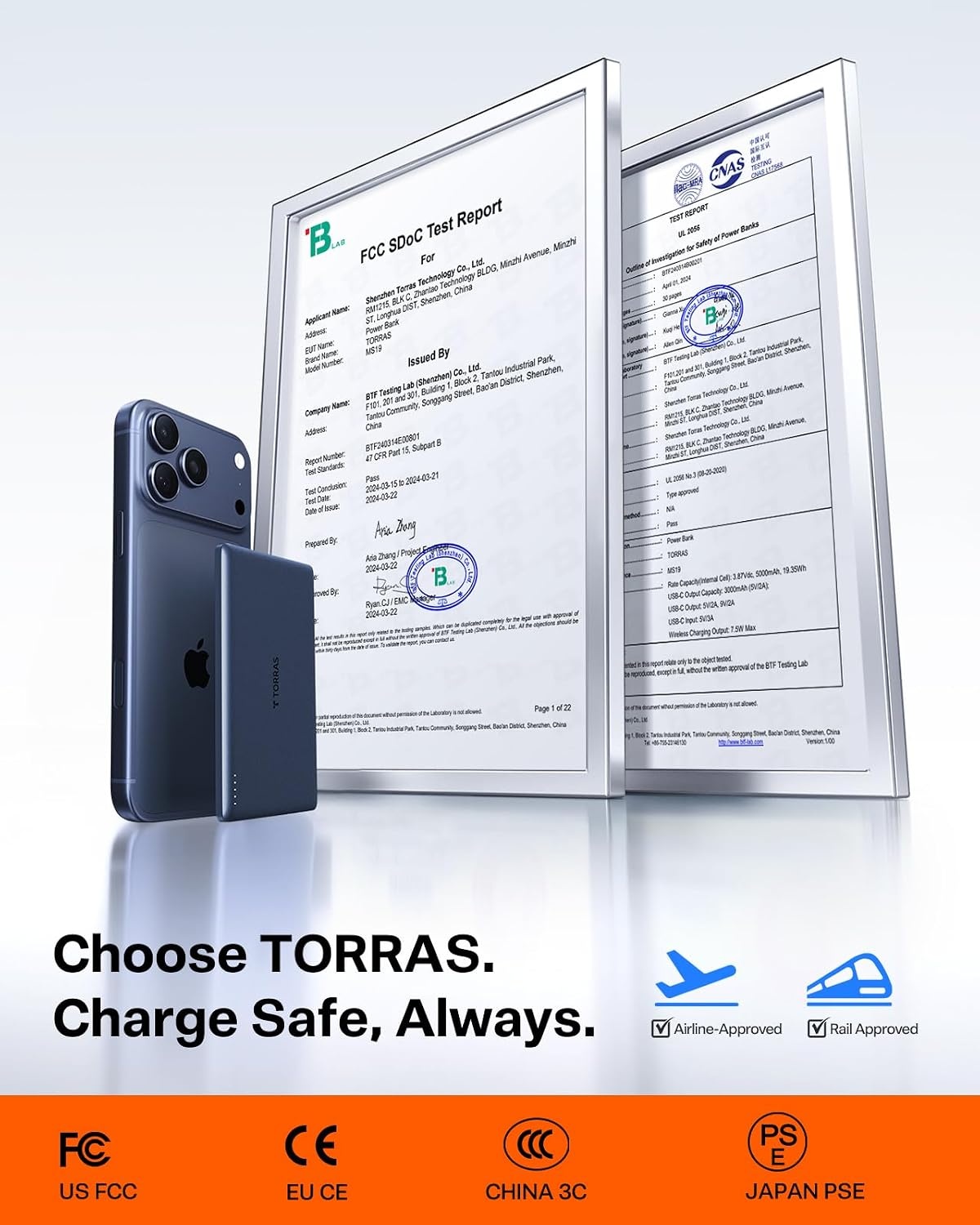 image:imageTORRAS 2in1 iPhone 16 Portable Charger 5000mAh 225W Mini Power Bank with Builtin USBC Cable Fast Charge Battery Pack Travel Essential for iPhone 171615 Galaxy S25 Google Desert TitaniumAbyss Blue