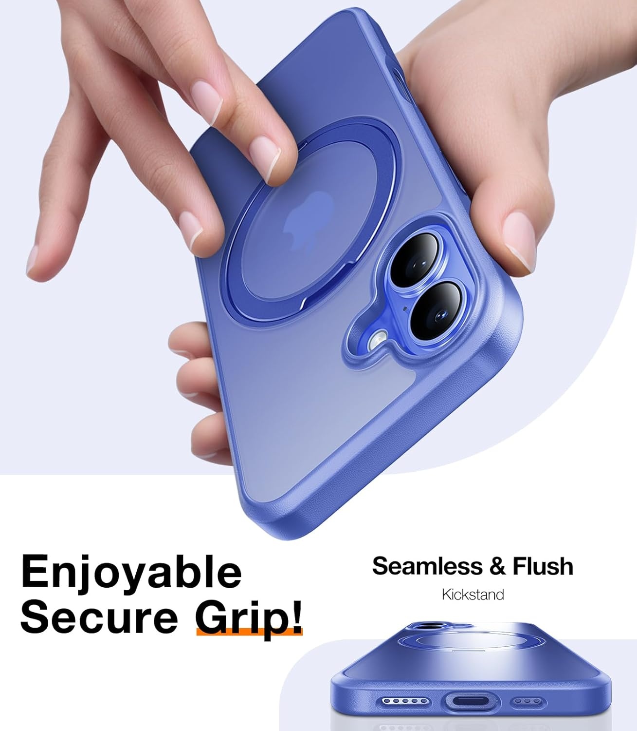image:imageTORRAS 360 Magnetic Stand for iPhone 16 Case Compatible with MagSafe Rotatable Flexible Kickstand 16ft MilGrade Shockproof Protection Versatile Ring Holder AntiScratch amp Ultramarine 61