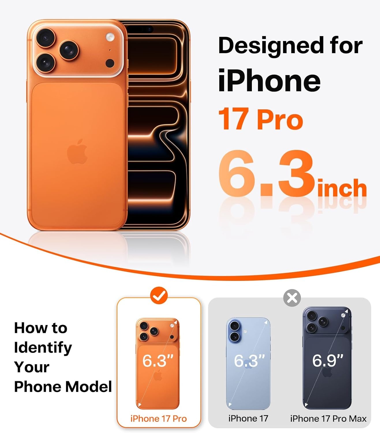 image:imageTORRAS 360 Magnetic Stand for iiPhone 17e Case amp iPhone 16e Fit for MagSafe MilitaryGrade Protection Translucent Slim Case for iPhone 17e Obsidian Black Ostand O3 Fitness SeriesHClear Orange