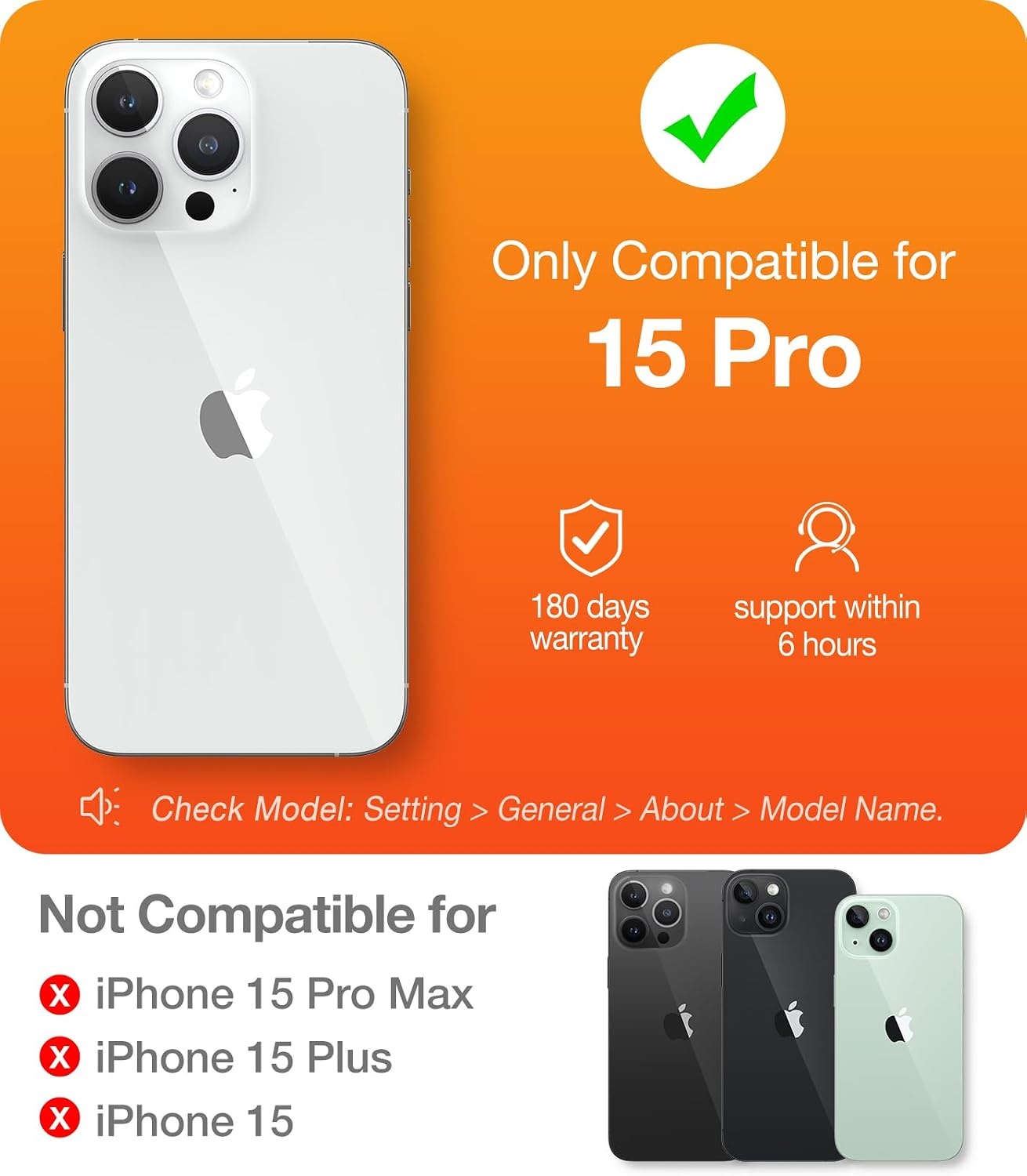 image:imageTORRAS 360 Rotatable Ring for iPhone 15 Pro Case Compatible with MagSafe Translucent Slim Protective Ring Military Grade Shockproof Cover for 15 Pro 2023 Natural Titanium