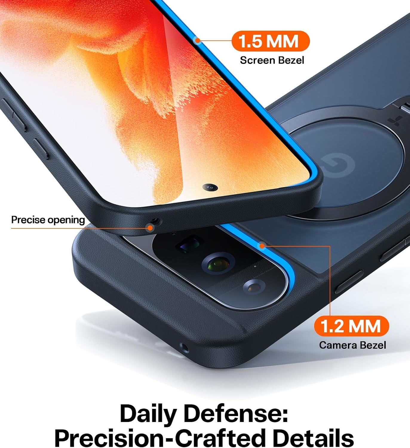 image:imageTORRAS 360 Spin Magnetic Stand for Google Pixel 10 Pro XL case Compatible with Magsafe 4X Military Drop Protection Slim for Google Pixel 10 Pro XL Phone Case with Kickstand BlackBlack