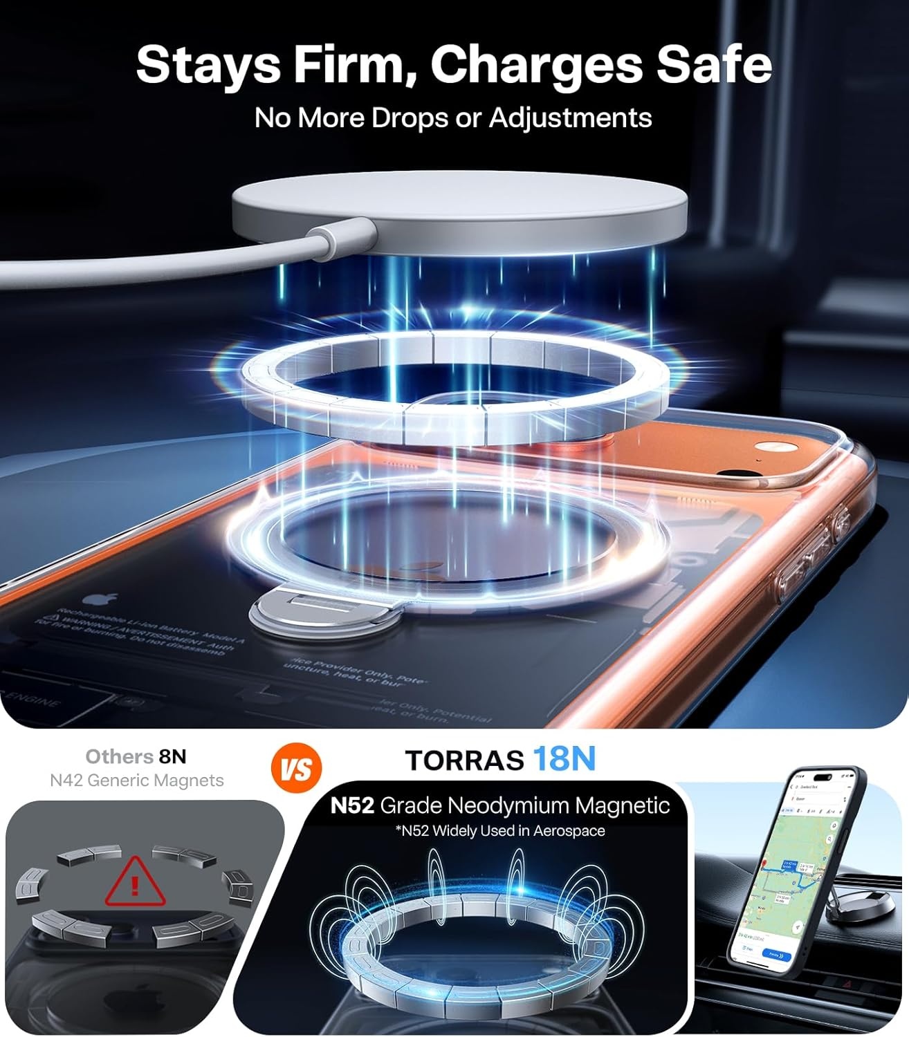 image:imageTORRAS 360 Spin Magnetic Stand for iPhone 16 Pro Case 63 Compatible with MagSafe MilGrade Protective Hard PC Soft Edge Case for iPhone 16 Pro Builtin Kickstand amp Ring Holder Clear 2024Clear