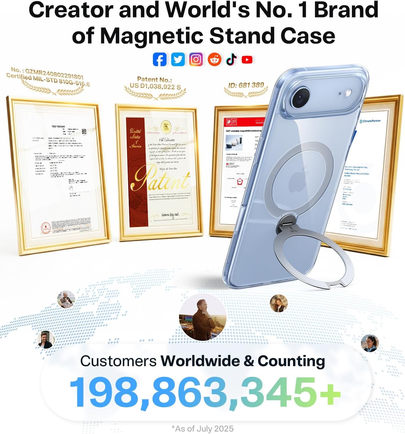 image:imageTORRAS 360 Spin Magnetic Stand for iPhone 16 Pro Case 63 Compatible with MagSafe MilGrade Protective Hard PC Soft Edge Case for iPhone 16 Pro Builtin Kickstand amp Ring Holder Clear 2024Clear