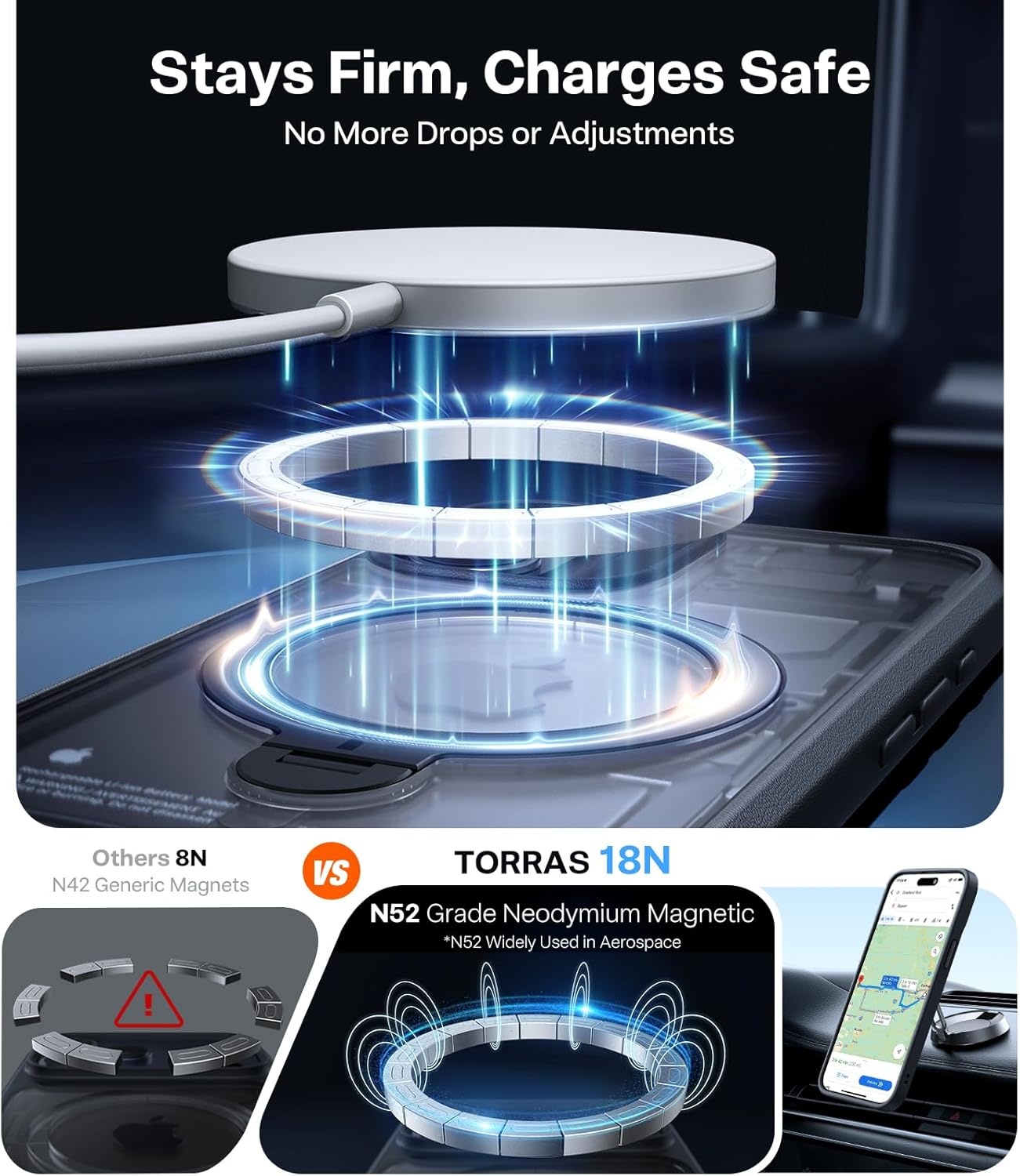 image:imageTORRAS 360 Spin Magnetic Stand for iPhone 16 Pro Max Case Fit for MagSafe Military Grade Protective Case for iPhone 16 Pro Max Phone Case with Kickstand Rotatable Black 69 inchBlack
