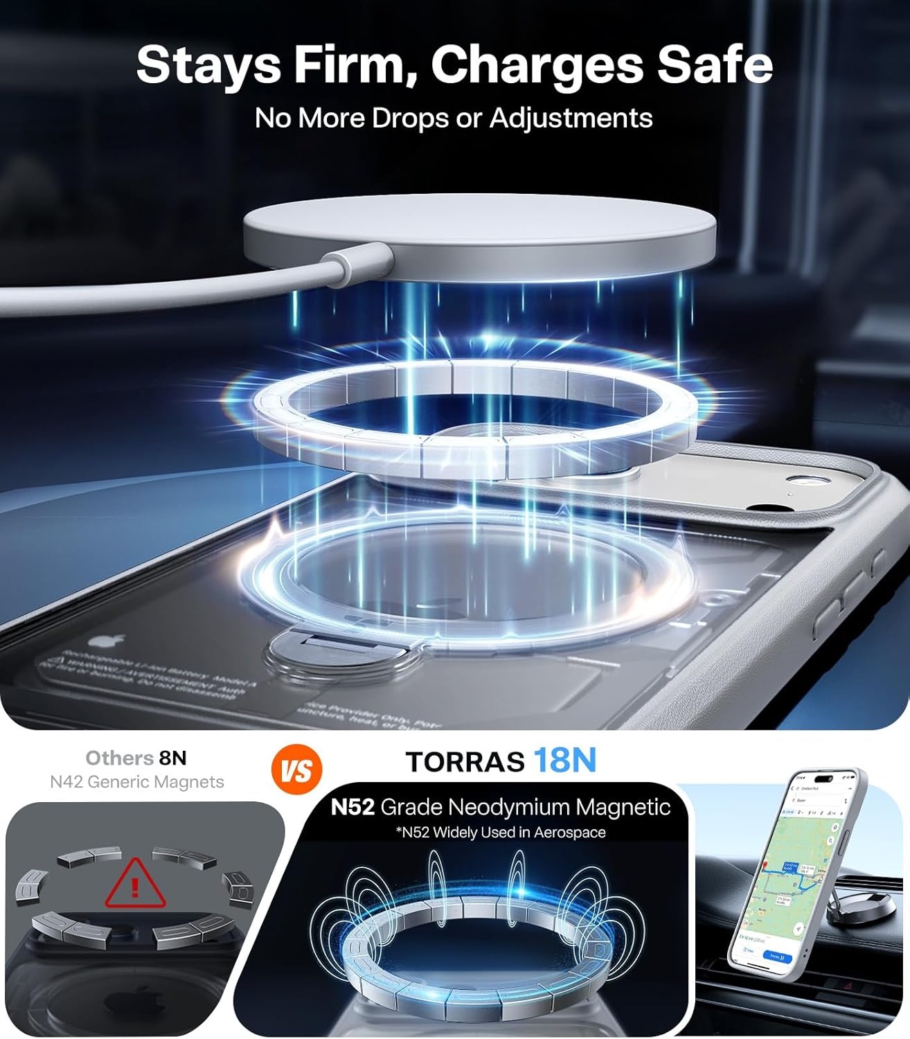 image:imageTORRAS 360 Spin Magnetic Stand for iPhone 16 Pro Max Case Fit for MagSafe Military Grade Protective Case for iPhone 16 Pro Max Phone Case with Kickstand Rotatable Black 69 inchGray