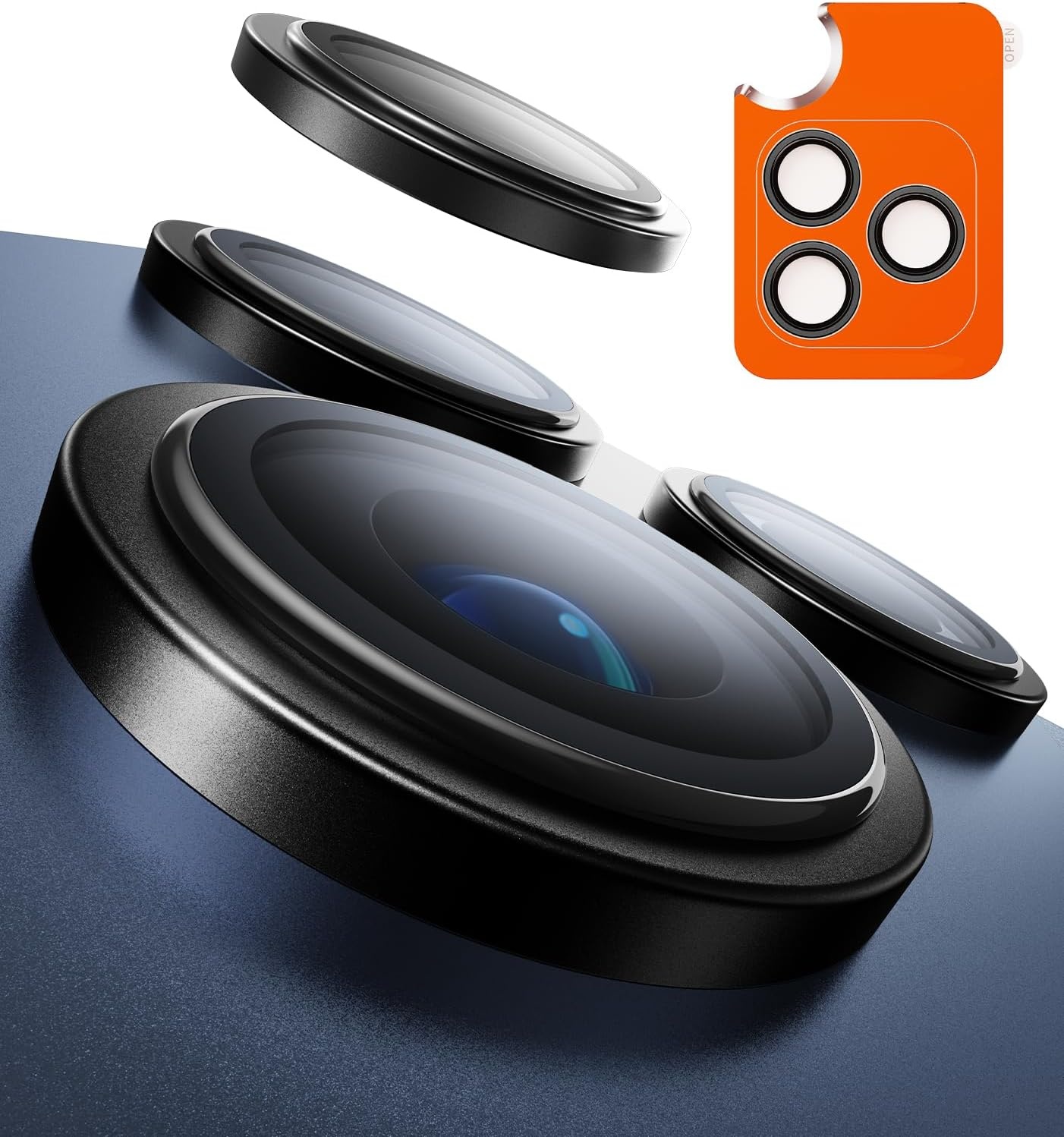 image:imageTORRAS Camera Lens Protector for iPhone 16 Pro Max16 Pro Black TitaniumBlack