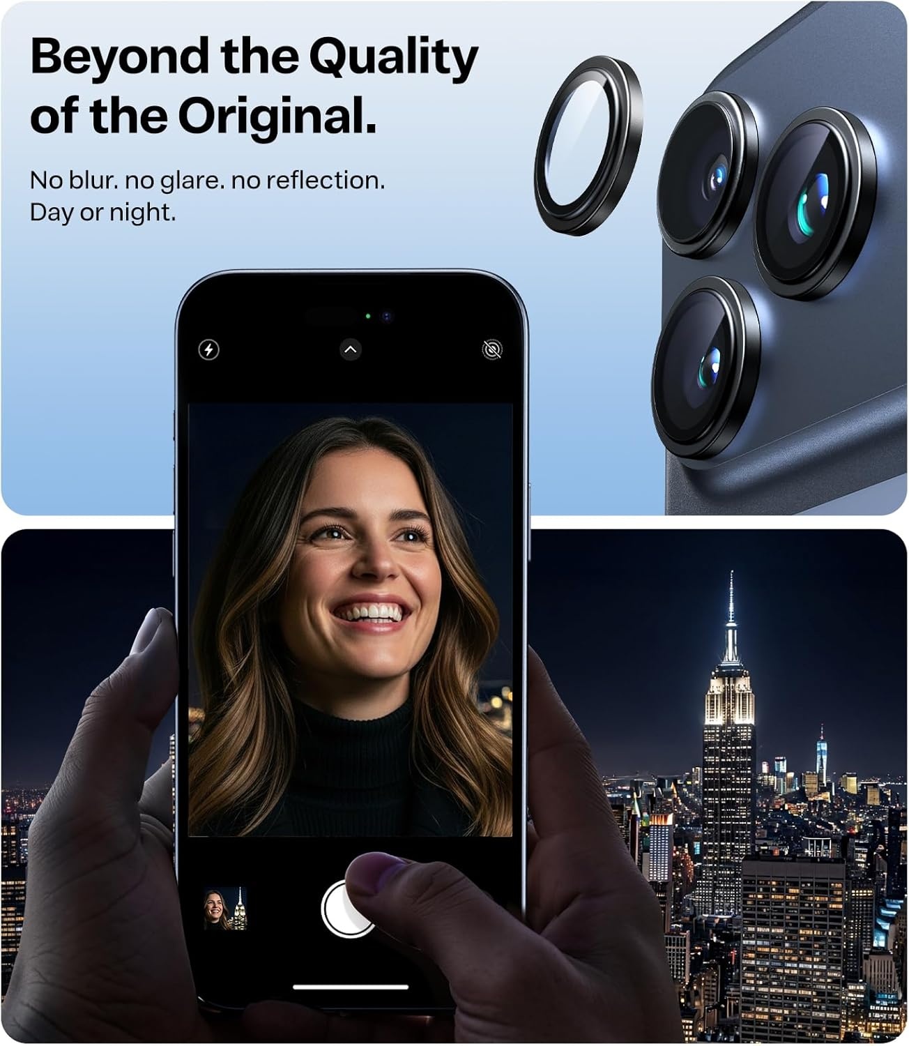 image:imageTORRAS Camera Lens Protector for iPhone 16 Pro Max16 Pro Black TitaniumBlack