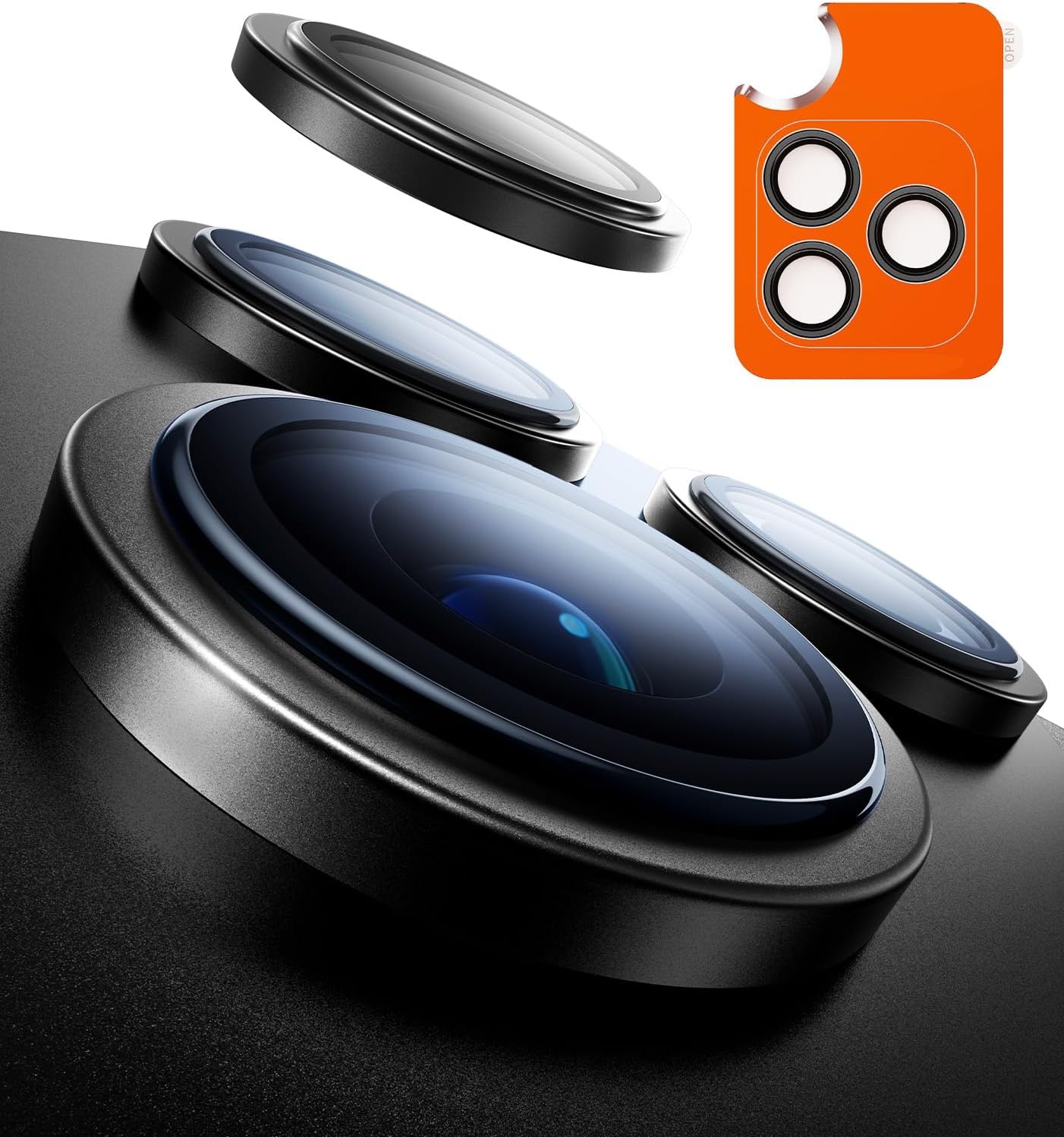 image:imageTORRAS Camera Lens Protector for iPhone 16 Pro Max16 Pro Black TitaniumBlack Titanium