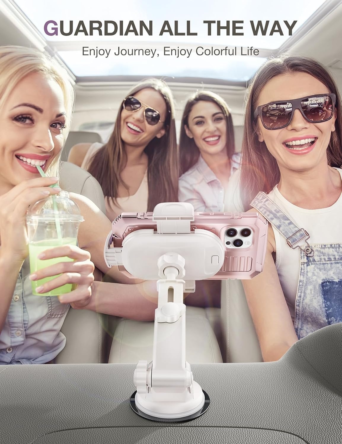 image:imageTORRAS Car Phone Mount for Women Embrace Your Girly Girl Securely Holds Thick Case amp Big Phones Dashboard Vent Windshield Compatible iPhone 161514131211 Pro Max Samsung Galaxy S24 Ultra