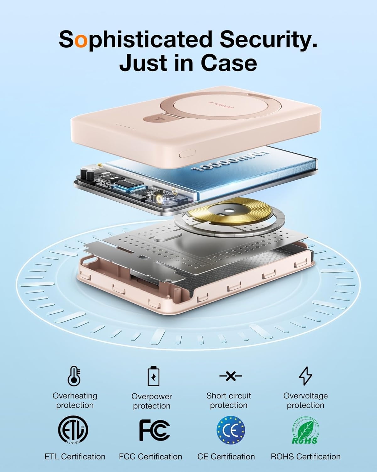image:imageTORRAS EasyGo 10000mAh Magnetic Portable Charger Power Bank for iPhone Fast Charging Travel Essential Wireless Battery Pack with Stand Compatible with Magsafe17 Pro MaxPro1615141312 Deep BlueROSE GOLD