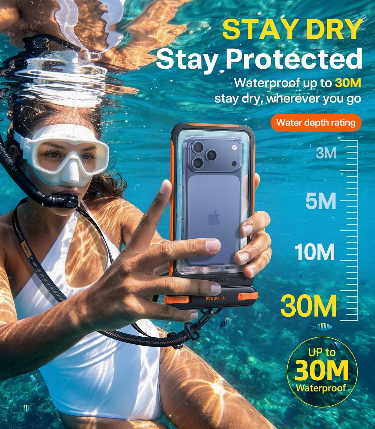 image:imageTORRAS IPX8 Waterproof Phone Pouch Floating Underwater Screen Touchable Water Proof Case with Lanyard for iPhone 17 Pro Max 16 S26 Cellphone Dry Bag Cruise Essentials 70 inch Black2 PackBlack White