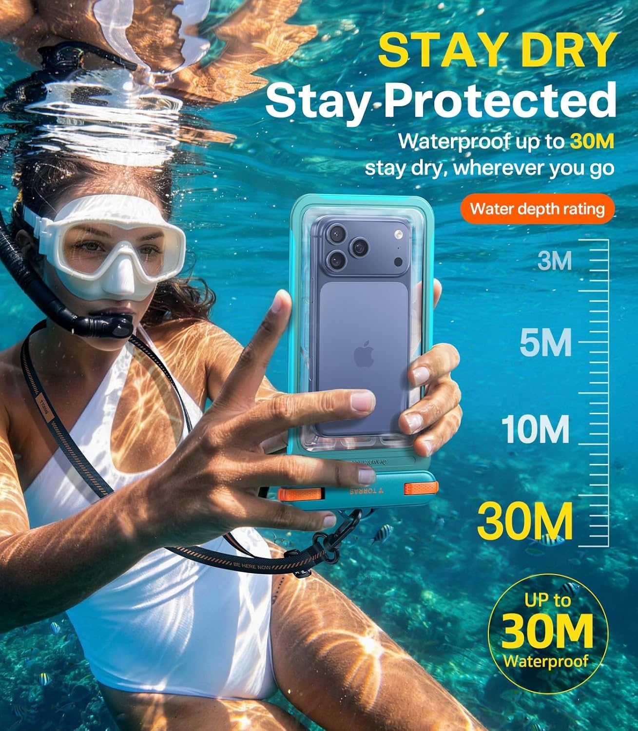 image:imageTORRAS IPX8 Waterproof Phone Pouch Floating Underwater Screen Touchable Water Proof Case with Lanyard for iPhone 17 Pro Max 16 S26 Cellphone Dry Bag Cruise Essentials 70 inch Black1 PackGlacier Sprint