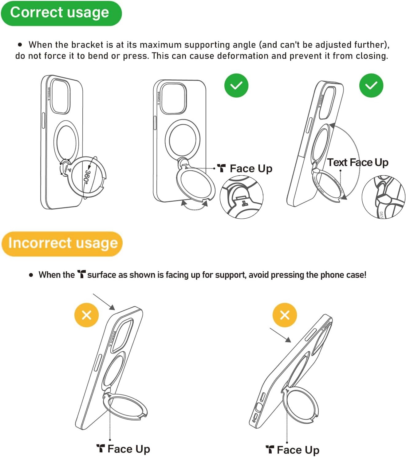 image:imageTORRAS Liquid Silicone for iPhone 16 Pro Case with 360 Spin Magnetic Ring Stand with Camera Control Fit for MagSafe OStand Q3 Silicone NonSlip Protective Case for iPhone 16 Pro Obsidian BlackDune Beige
