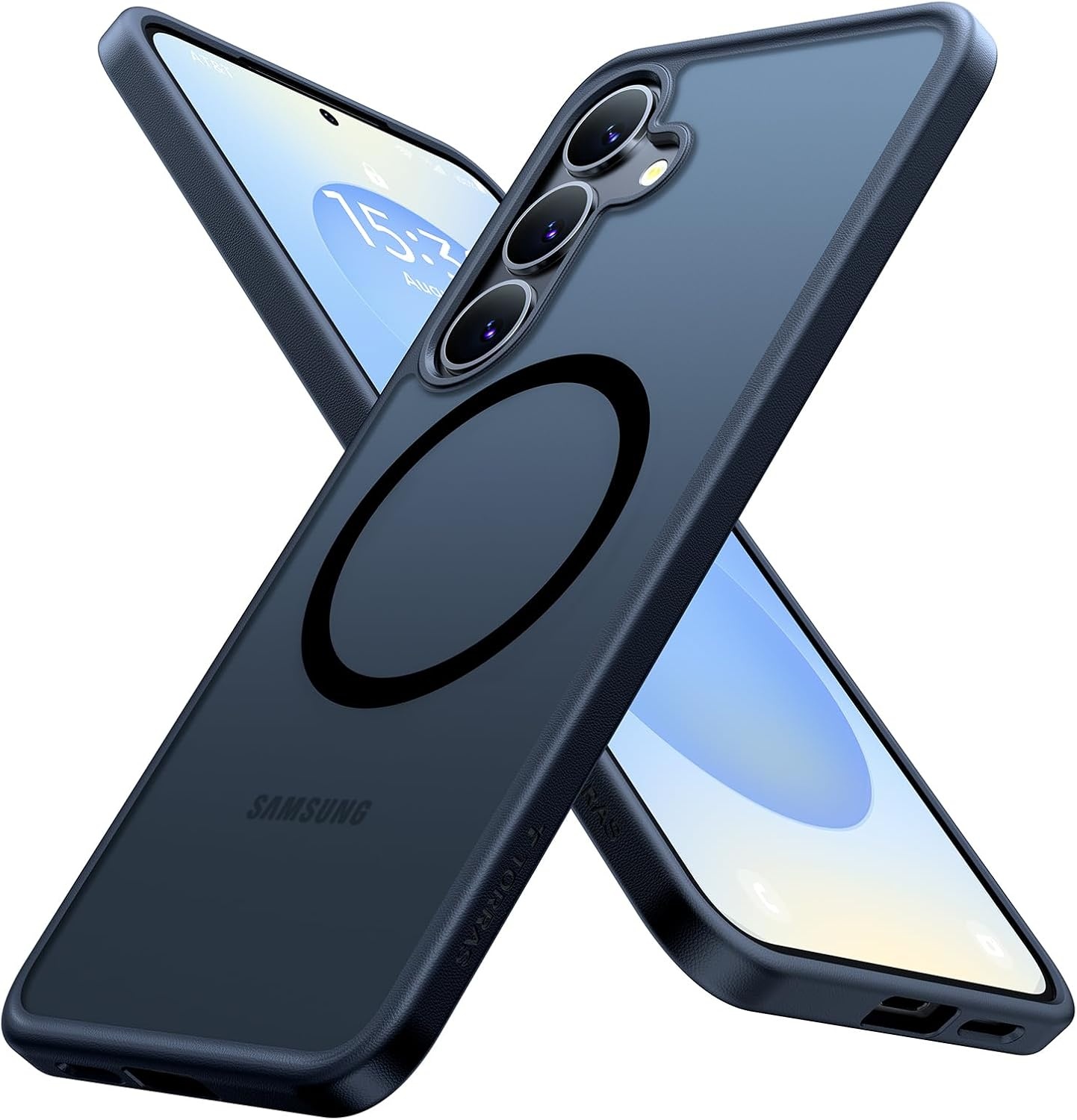 image:imageTORRAS Magnetic Guardian Only for Samsung Galaxy S23 Case 61 Military Grade Drop Tested Compatible with MagSafe SemiClear Hard Back amp Soft Edge Slim PC amp TPU S23 Case 61 Inch BlackBlack