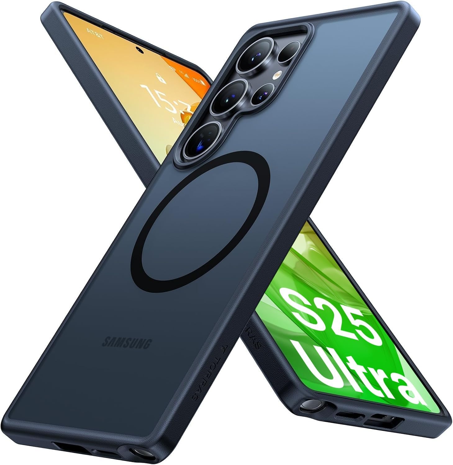 image:imageTORRAS Magnetic Guardian Only for Samsung Galaxy S23 Case 61 Military Grade Drop Tested Compatible with MagSafe SemiClear Hard Back amp Soft Edge Slim PC amp TPU S23 Case 61 Inch BlackBlack