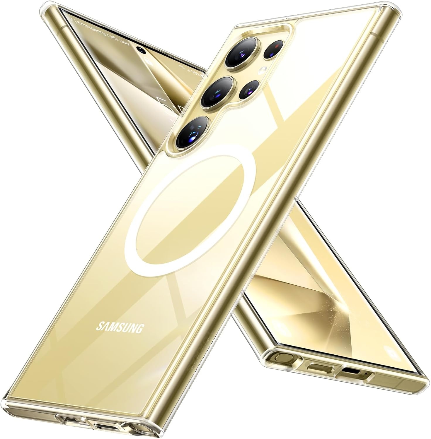 image:imageTORRAS Magnetic Shockproof Case for Samsung Galaxy S25 Plus 12FT Military Grade Protection Fit for MagSafe Translucent Slim Case for Samsung S25Plus Case AntiFingerprint AntiScratch BlackClear