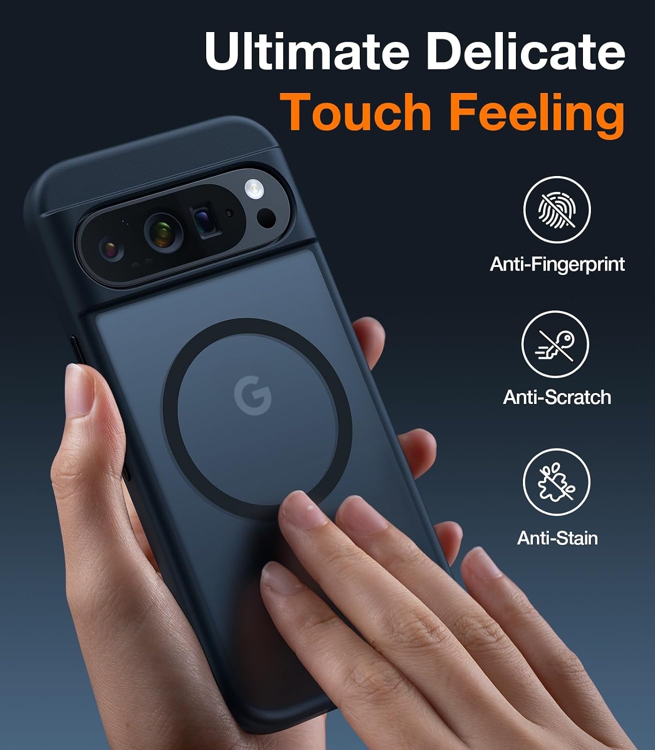 image:imageTORRAS Magnetic Shockproof for Google Pixel 10 Pro XL Case Strong Magnet fit for MagSafe 12FT MilGrade Protection Slim Translucent Matte Case for Pixel 10 Pro XL with MultiColor Buttons GreenBlack
