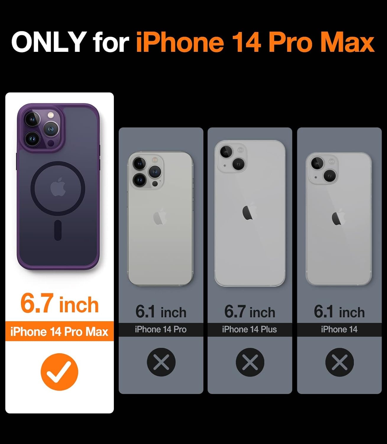 image:imageTORRAS Magnetic Shockproof for iPhone 16 Pro Max Case 4X MilitaryGrade Protection Compatible with MagSafe Translucent Case for iPhone 16 Pro Max AntiScratch Guardian 69Purple