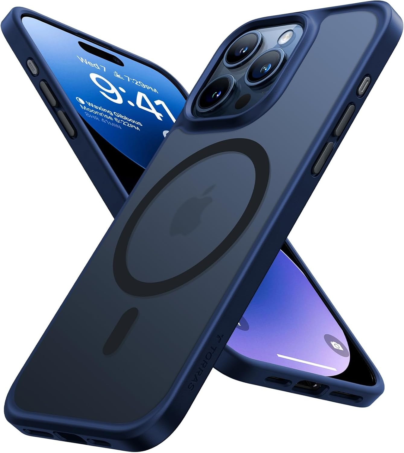 image:imageTORRAS Magnetic Shockproof for iPhone 16 Pro Max Case 4X MilitaryGrade Protection Compatible with MagSafe Translucent Case for iPhone 16 Pro Max AntiScratch Guardian 69Blue