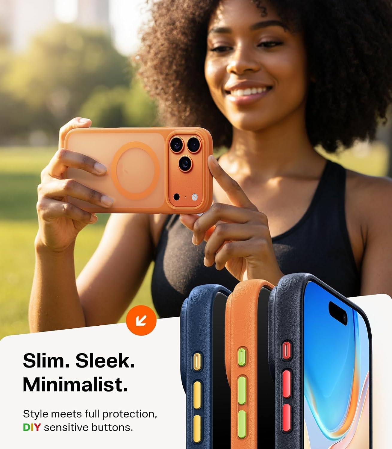 image:imageTORRAS Magnetic Shockproof for iPhone 16 Pro Max Case 4X MilitaryGrade Protection Compatible with MagSafe Translucent Case for iPhone 16 Pro Max AntiScratch Guardian 69Cosmic Orange