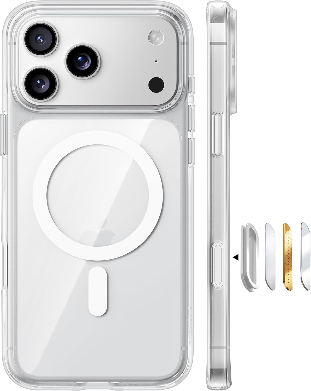 image:imageTORRAS Magnetic Shockproof for iPhone 17 Pro Case Camera Control Compatible with MagSafe MilitaryGrade Protection Stronger Slim Translucent Phone Case for iPhone 17 Pro BlackClear