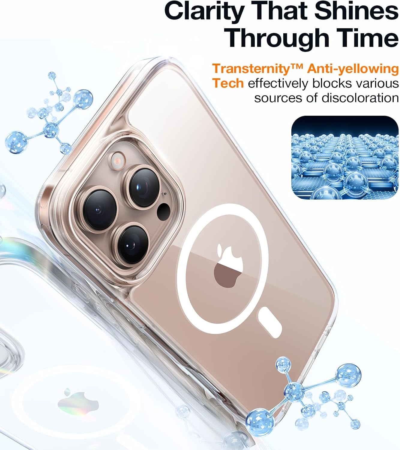 image:imageTORRAS Magnetic Shockproof for iPhone 17 Pro Case Camera Control Compatible with MagSafe MilitaryGrade Protection Stronger Slim Translucent Phone Case for iPhone 17 Pro BlackClear