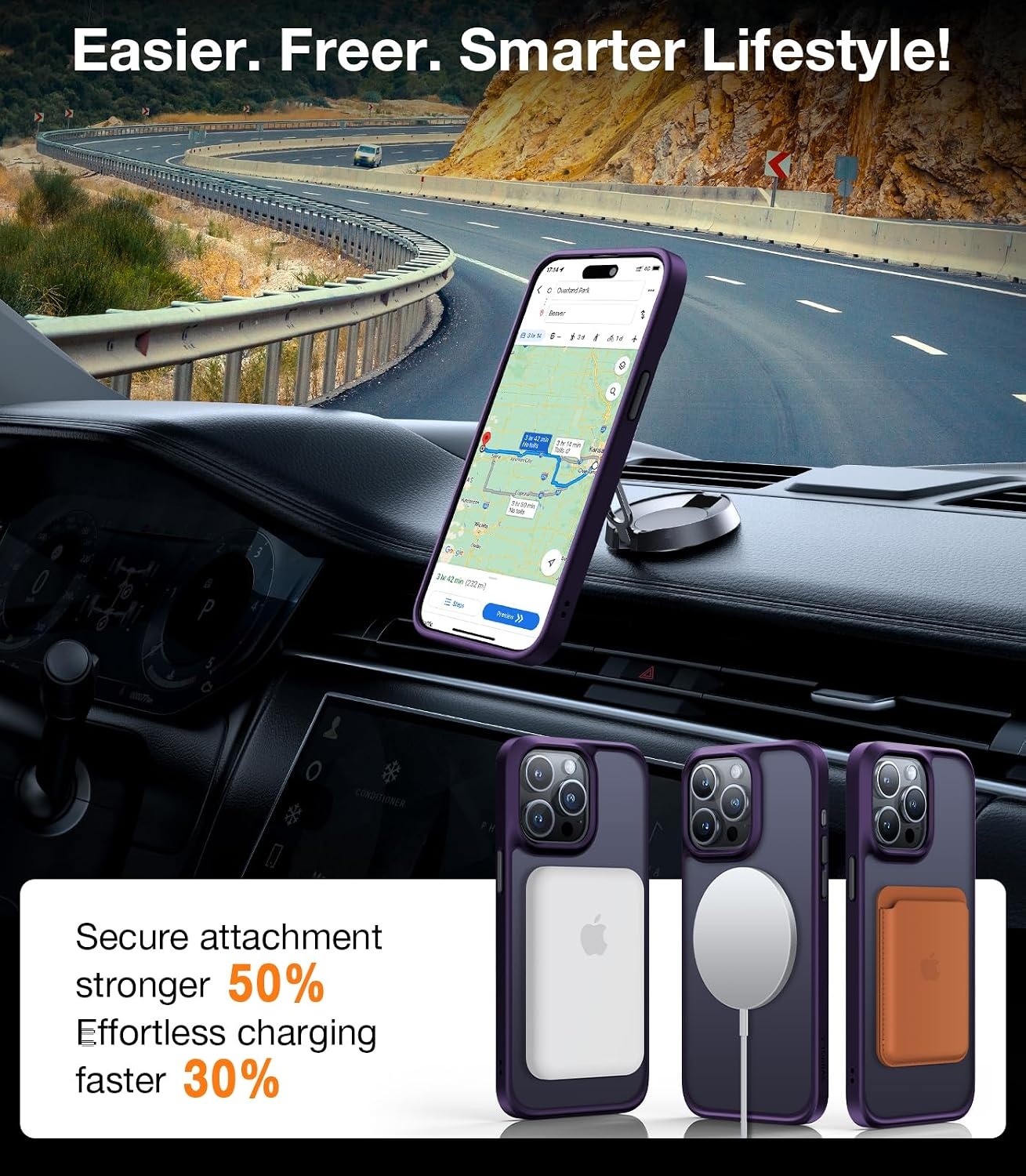 image:imageTORRAS Magnetic Shockproof for iPhone 17 Pro Case Camera Control Compatible with MagSafe MilitaryGrade Protection Stronger Slim Translucent Phone Case for iPhone 17 Pro BlackPurple