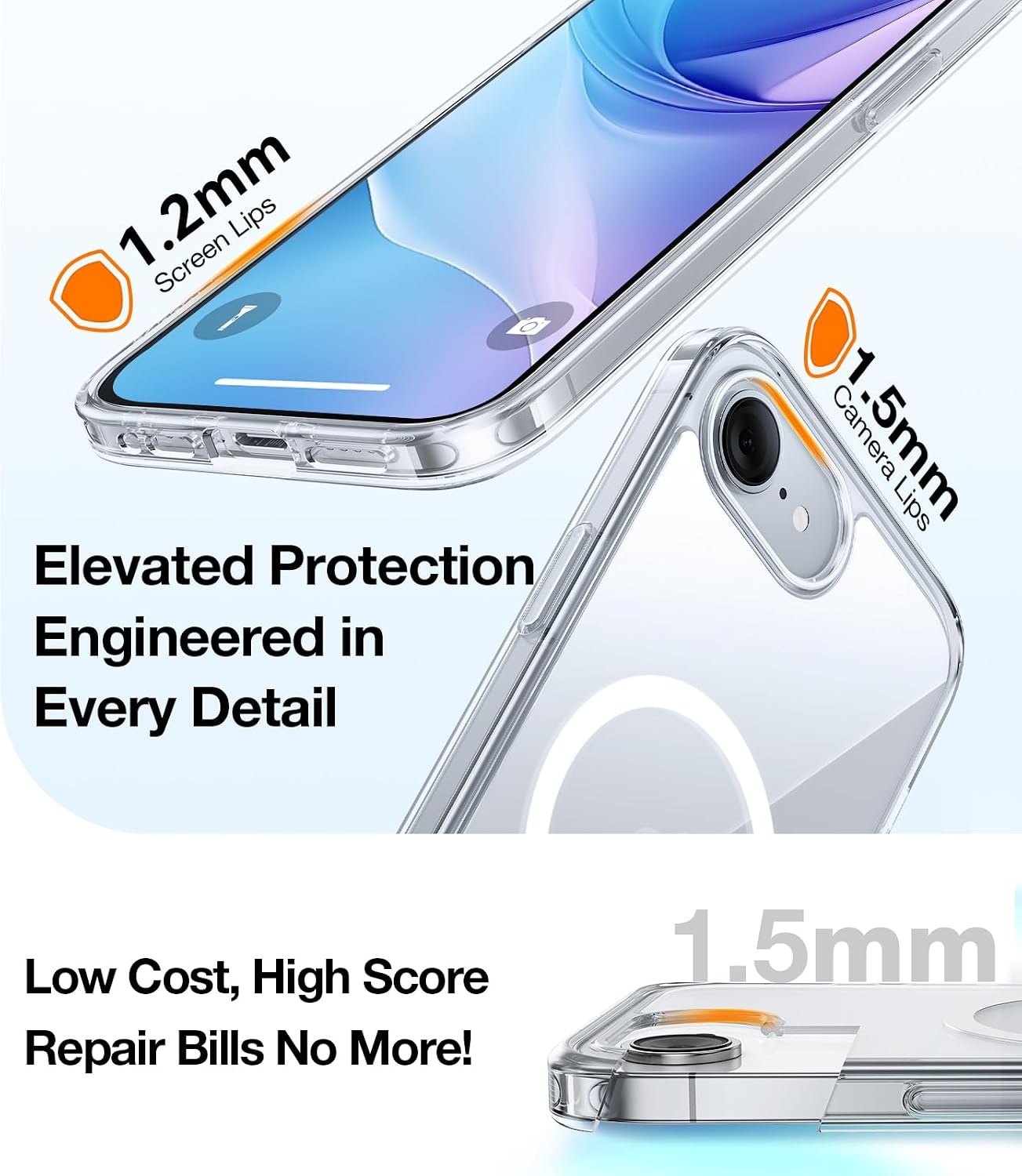 image:imageTORRAS Magnetic Shockproof for iPhone 17 case with Camera Control 12FT Military Grade Drop ProtectionFit for MagSafe Slim Translucent AntiFingerprint amp Soft Touch Case for iPhone 17 BlackClear