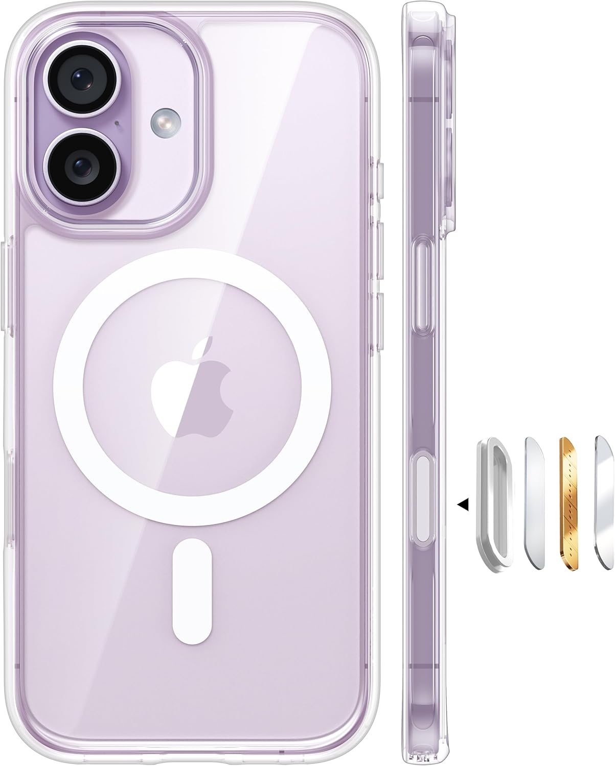 image:imageTORRAS Magnetic Shockproof for iPhone 17 case with Camera Control 12FT Military Grade Drop ProtectionFit for MagSafe Slim Translucent AntiFingerprint amp Soft Touch Case for iPhone 17 BlackDiamond Clear