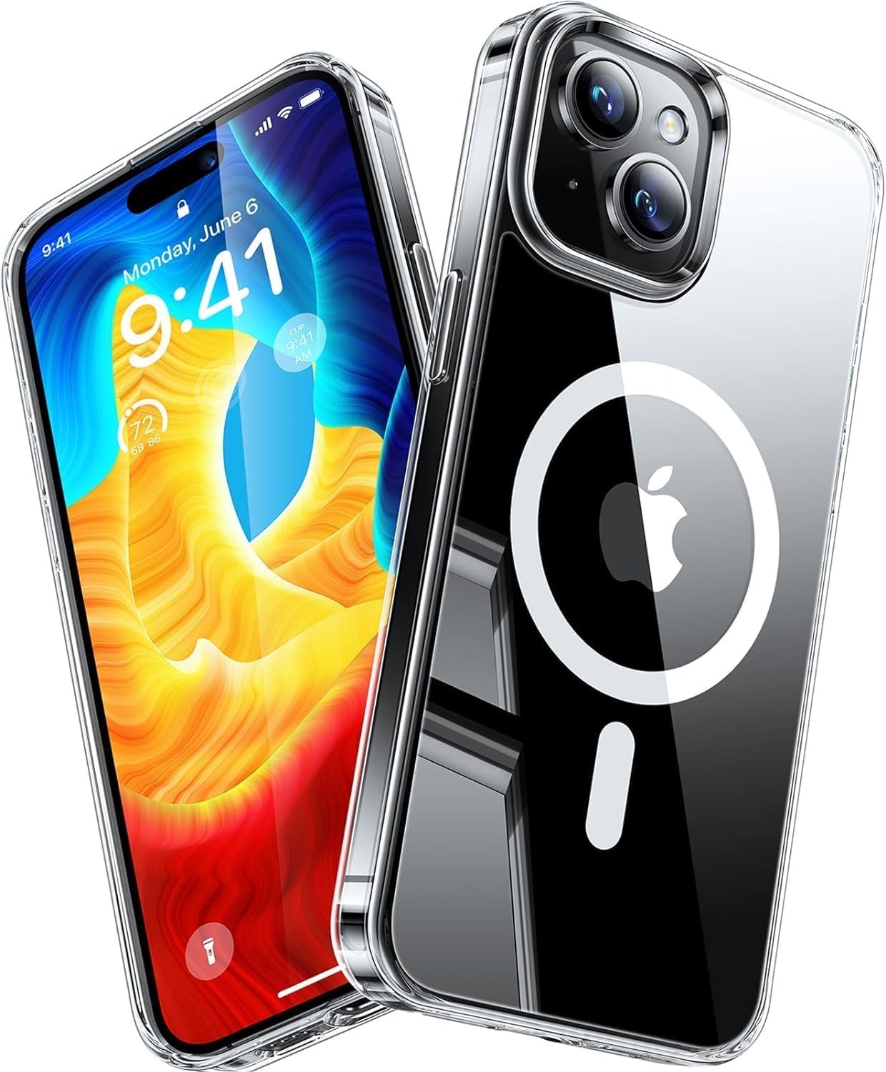 image:imageTORRAS Magnetic Shockproof for iPhone 17 case with Camera Control 12FT Military Grade Drop ProtectionFit for MagSafe Slim Translucent AntiFingerprint amp Soft Touch Case for iPhone 17 BlackDiamond Clear