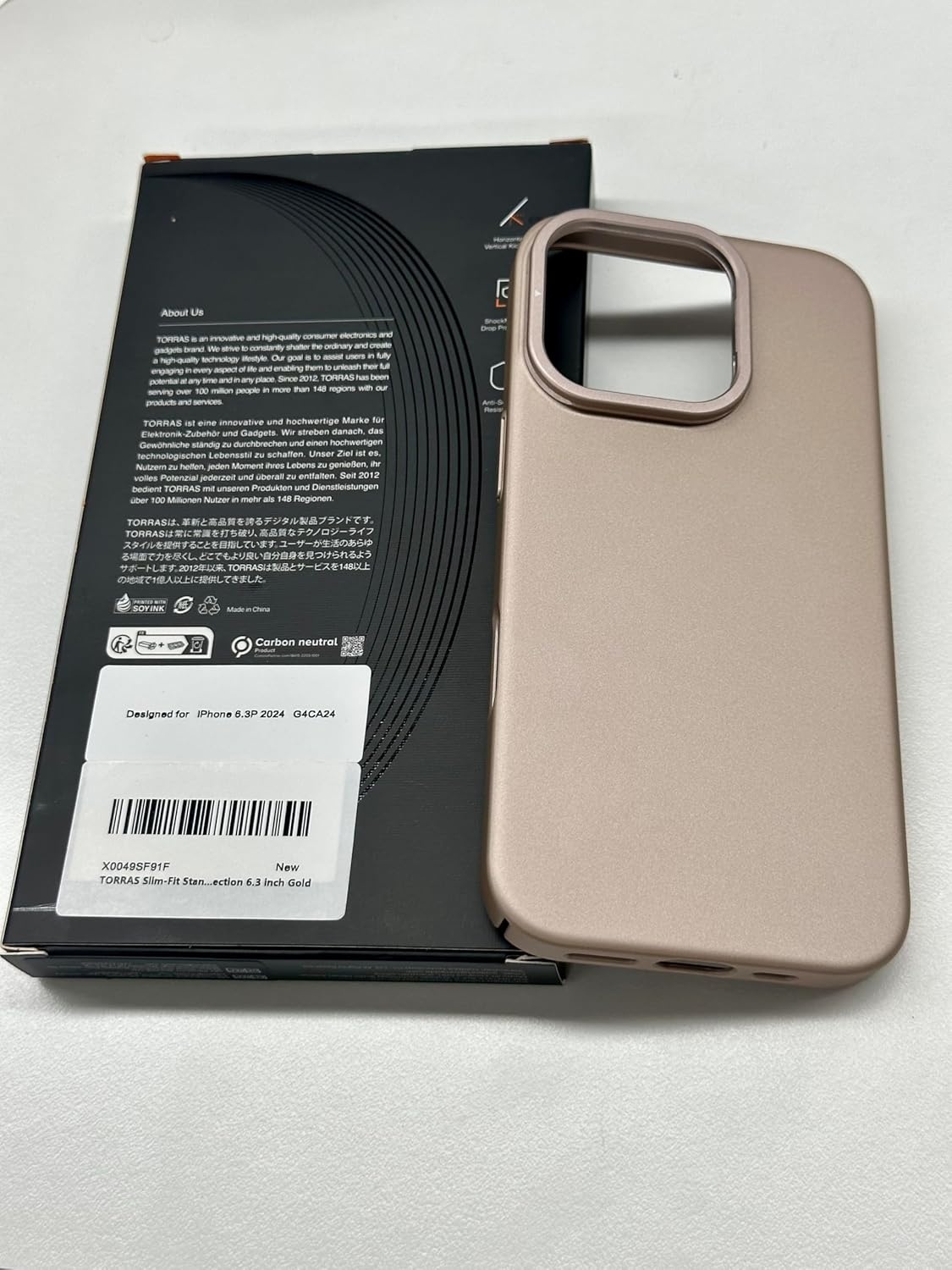 image:imageTORRAS Magnetic Slim Fit Case for iPhone 16 Pro with Stand Compatible with MagSafe Builtin Stash Stand Ultra Thin AntiScratch Matte Hard Phone Case 63 inch Desert Titanium GoldDesert Titanium Gold