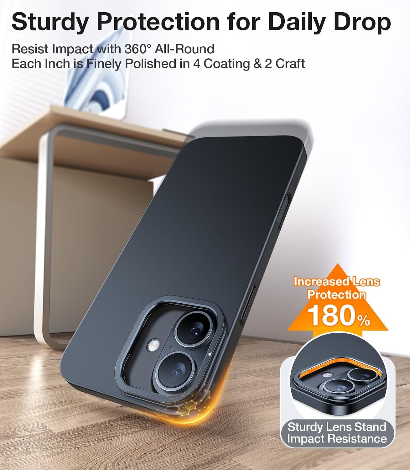 image:imageTORRAS Magnetic Slim Fit Case for iPhone 16 Pro with Stand Compatible with MagSafe Builtin Stash Stand Ultra Thin AntiScratch Matte Hard Phone Case 63 inch Desert Titanium GoldBlack