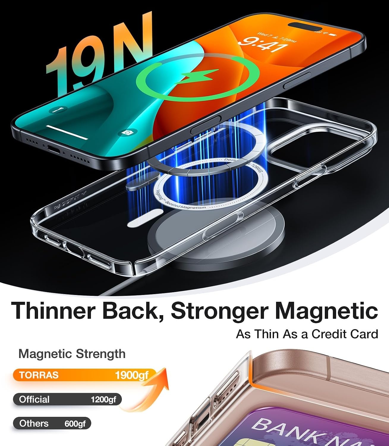 image:imageTORRAS Magnetic Slim Fit Case for iPhone 16 Pro with Stand Compatible with MagSafe Builtin Stash Stand Ultra Thin AntiScratch Matte Hard Phone Case 63 inch Desert Titanium GoldClear