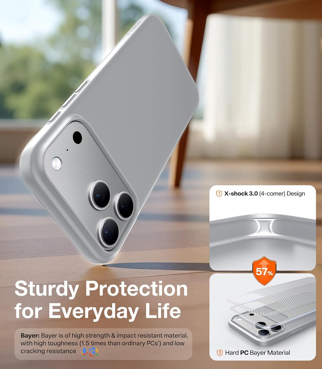 image:imageTORRAS Magnetic SlimFit for iPhone 17 PRO MAX Case UltraThin 17 ProMax Phone Case Compatible with MagSafe Light AntiScratch Matte Hard PC Bayer 69 inch OriginFit Deep Blue3Silver