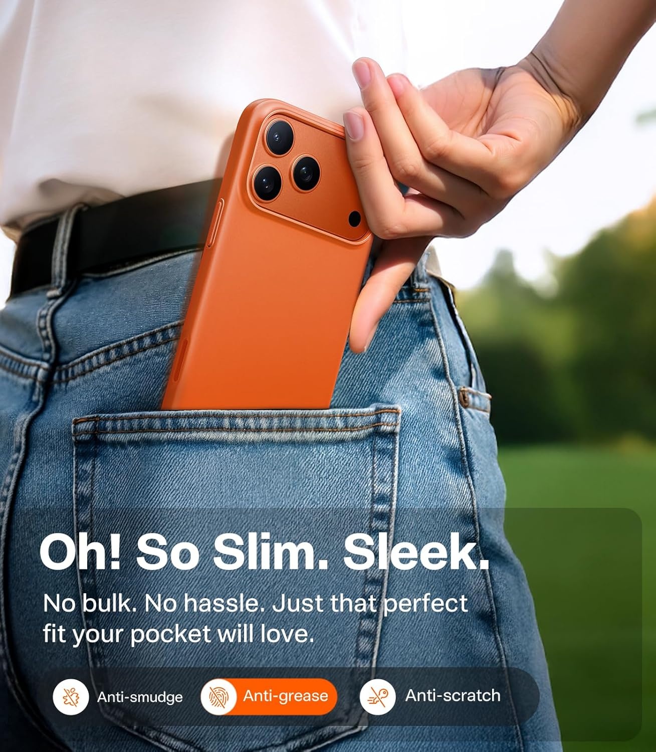 image:imageTORRAS Magnetic SlimFit for iPhone 17 PRO MAX Case UltraThin 17 ProMax Phone Case Compatible with MagSafe Light AntiScratch Matte Hard PC Bayer 69 inch OriginFit Deep Blue5Glossy Orange
