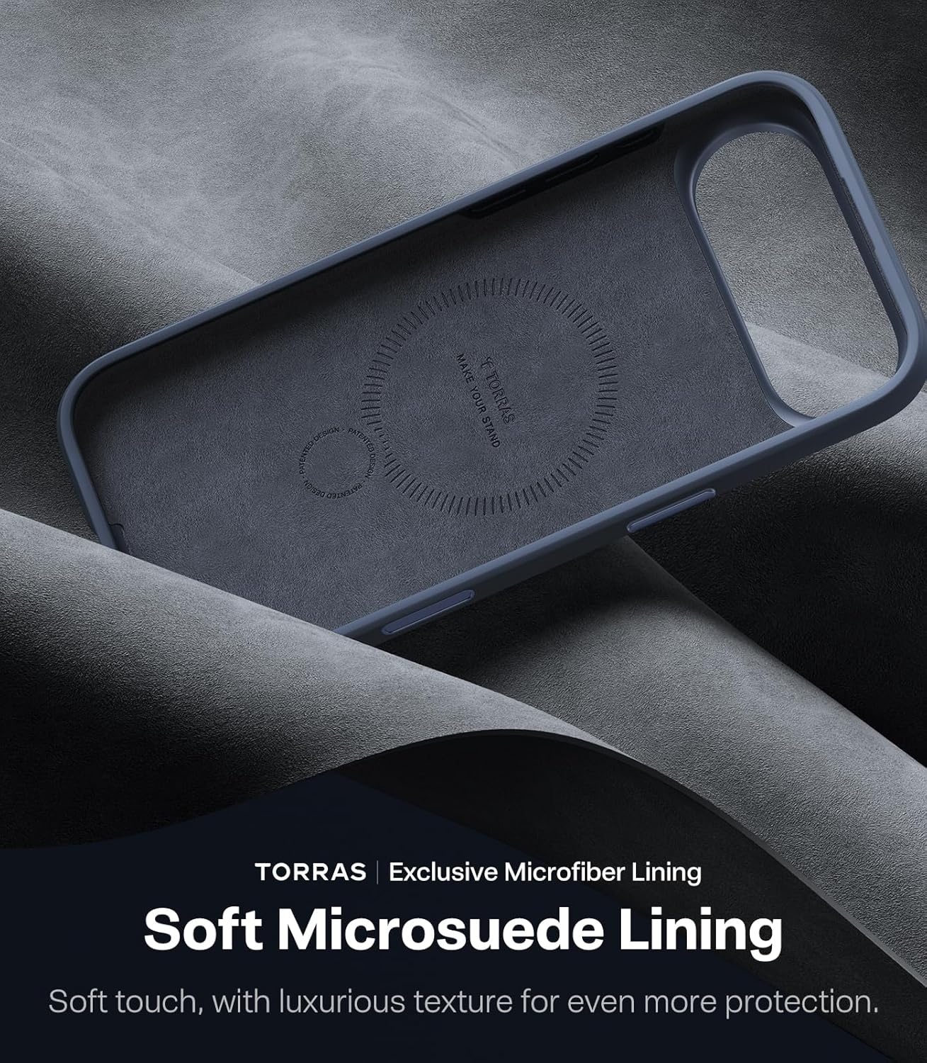 image:imageTORRAS Magnetic for iPhone 16 Pro Max Case Silicone with Stand Fit for MagSafe 360 Ring Stand with Camera Control Ostand Q3 Silicone Rubber Soft Case for iPhone 16 Pro Max 69 Dune Beige17 AirBlue
