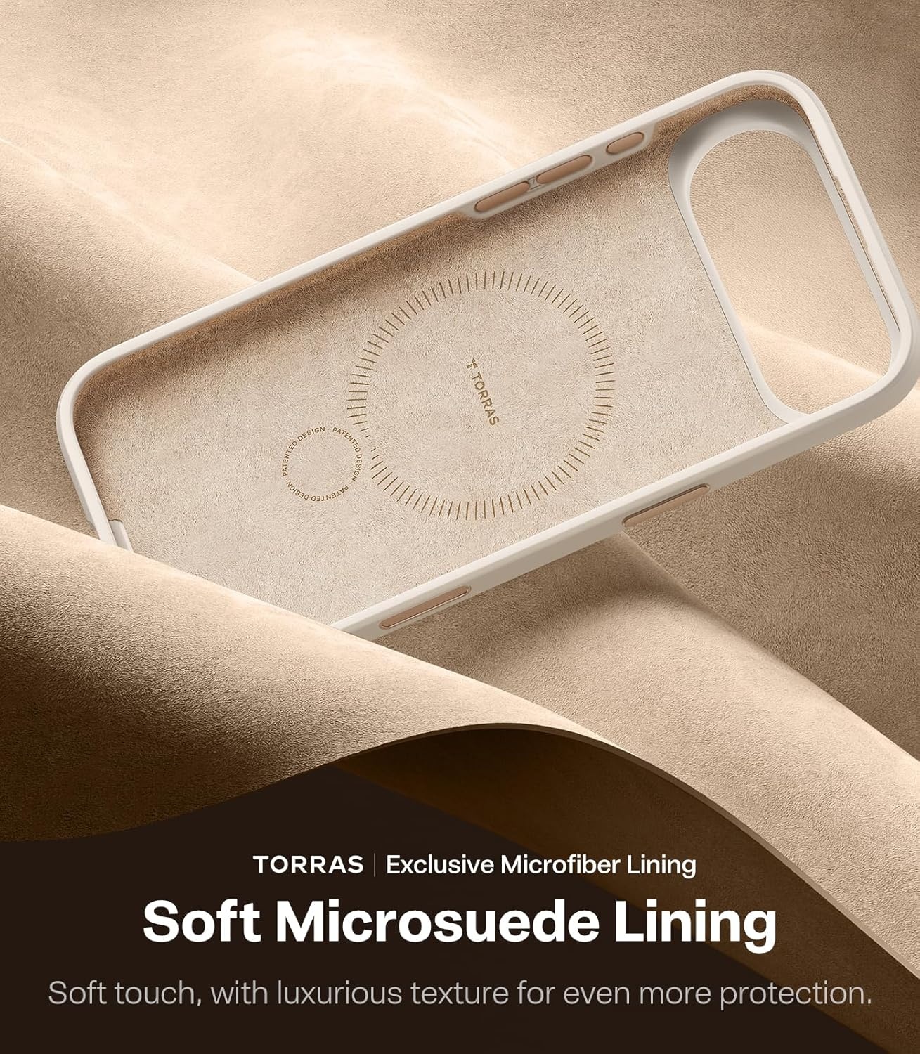 image:imageTORRAS Magnetic for iPhone 16 Pro Max Case Silicone with Stand Fit for MagSafe 360 Ring Stand with Camera Control Ostand Q3 Silicone Rubber Soft Case for iPhone 16 Pro Max 69 Dune Beige17 AirIvory