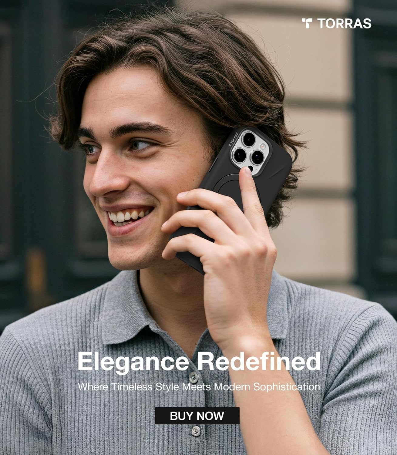 image:imageTORRAS Magnetic for iPhone 16 Pro Max Case Silicone with Stand Fit for MagSafe 360 Ring Stand with Camera Control Ostand Q3 Silicone Rubber Soft Case for iPhone 16 Pro Max 69 Dune BeigeBlack