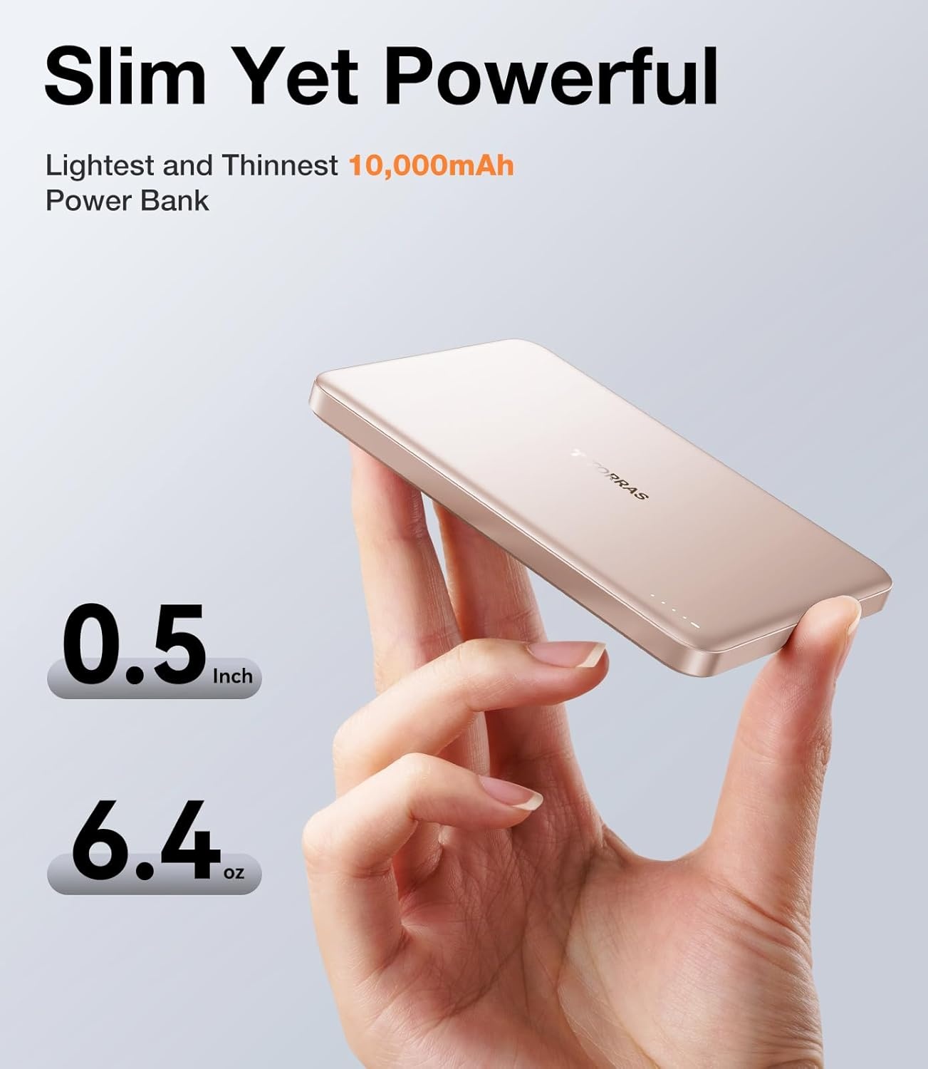 image:imageTORRAS MiniMag Power BankUltraSlim 10000mAh Magnetic Wireless Portable Charger 225W Fast Charging iPhone Air Magnetic Battery Pack Designed for iPhone 17 Pro Max17 ProAir1615141312 GrayDune Gold