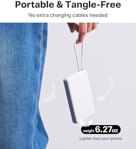 image:imageTORRAS MiniMag Power BankUltraSlim 10000mAh Magnetic Wireless Portable Charger 225W Fast Charging iPhone Air Magnetic Battery Pack Designed for iPhone 17 Pro Max17 ProAir1615141312 GrayGlacier White