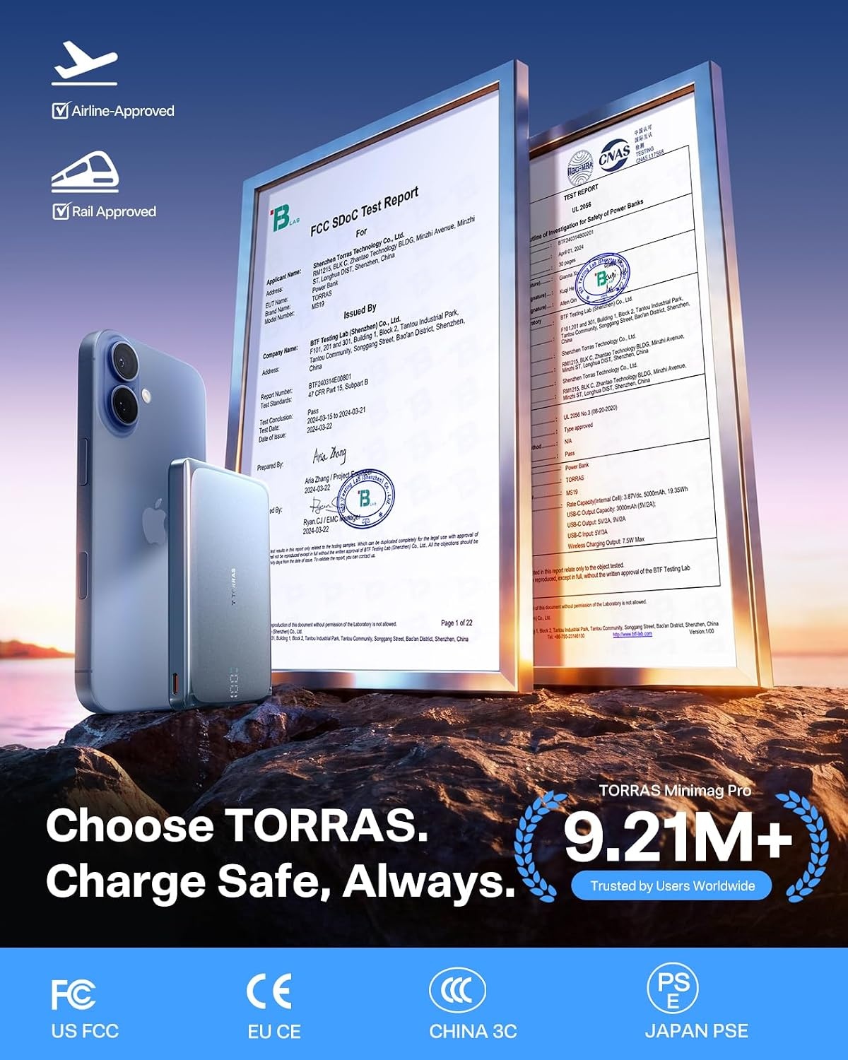 image:imageTORRAS MiniMag Pro Portable Charger Power Bank 10000mAh 15W Magnetic Battery Pack for iPhone 171615141312 Slim Magnetic Wireless Charger with 30W USBC SemiSolidState Battery for TravelBlue