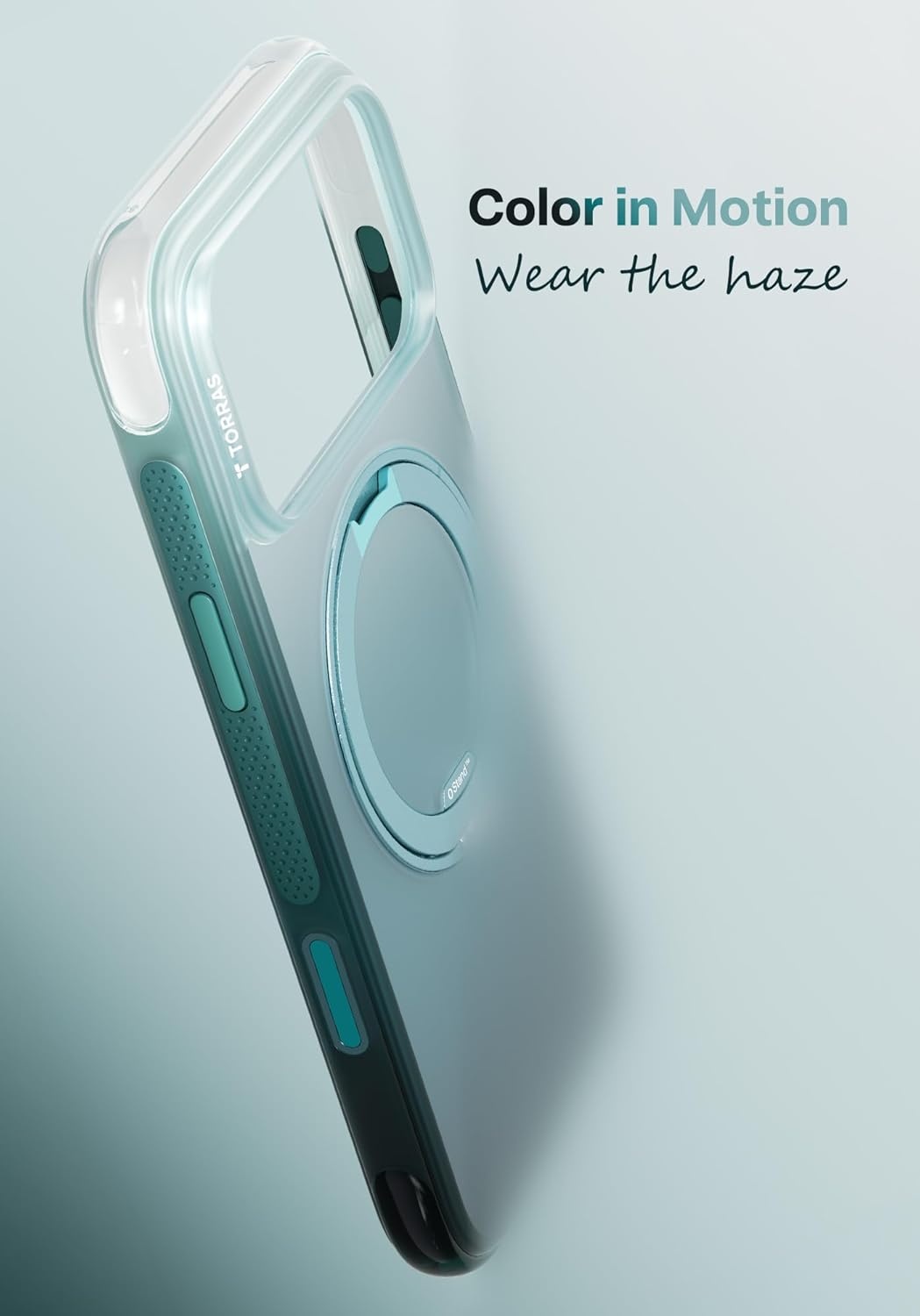 image:imageTORRAS O3 Air Gradient for iPhone 17 Pro Max Case with 360 Magnetic Stand Fit for MagSafe MilitaryGrade Protection Slim Case for iPhone 17 Pro Max 69 Dusk Haze PurpleMisty Fjord