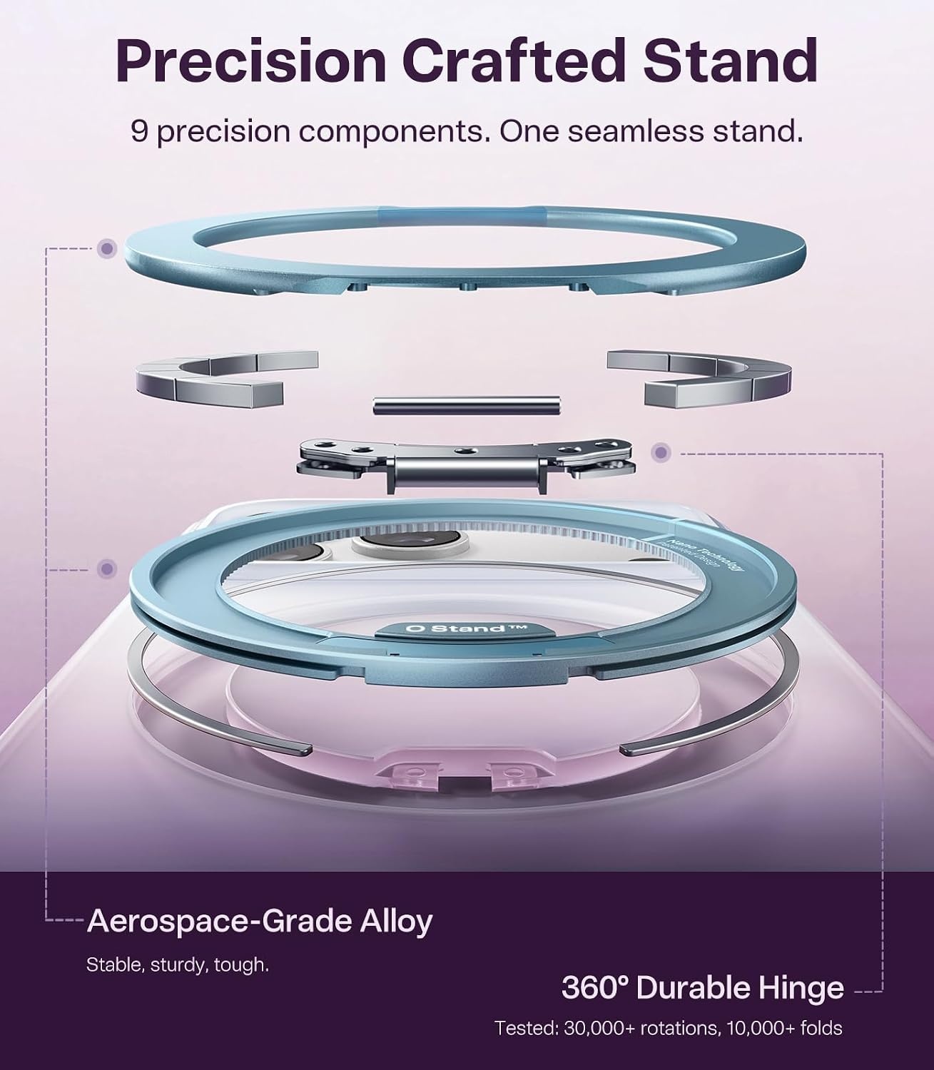 image:imageTORRAS O3 Air Gradient for iPhone 17 Pro Max Case with 360 Magnetic Stand Fit for MagSafe MilitaryGrade Protection Slim Case for iPhone 17 Pro Max 69 Dusk Haze PurpleDusk Haze