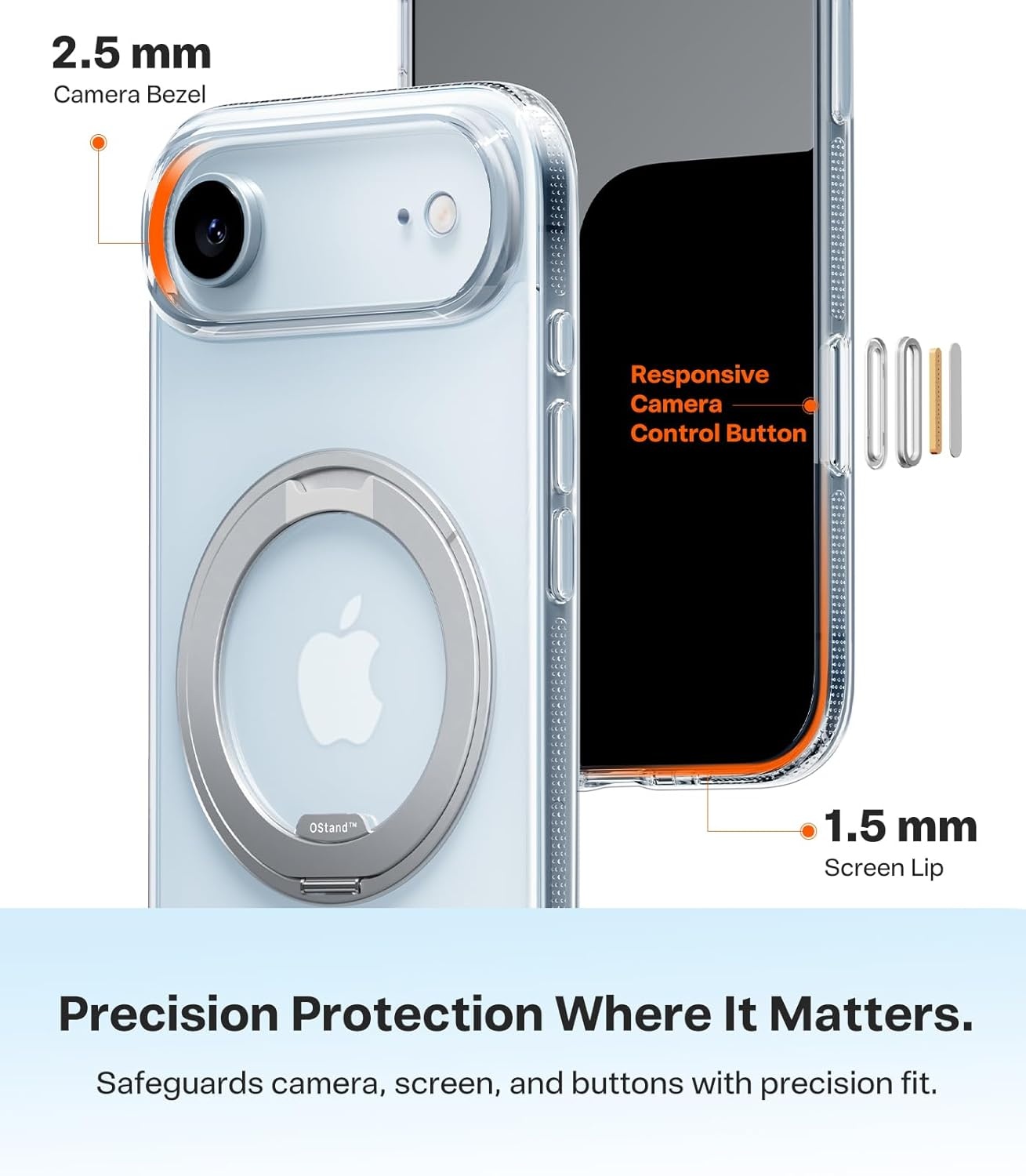 image:imageTORRAS O3 Fitness for iPhone 16 Pro Case Magnetic Stand Fit for MagSafe 360 Rotatable Stable Stand Camera Control Button MilitaryGrade Shockproof Slim amp Sleek Mint Green TranslucentCrystal Clear