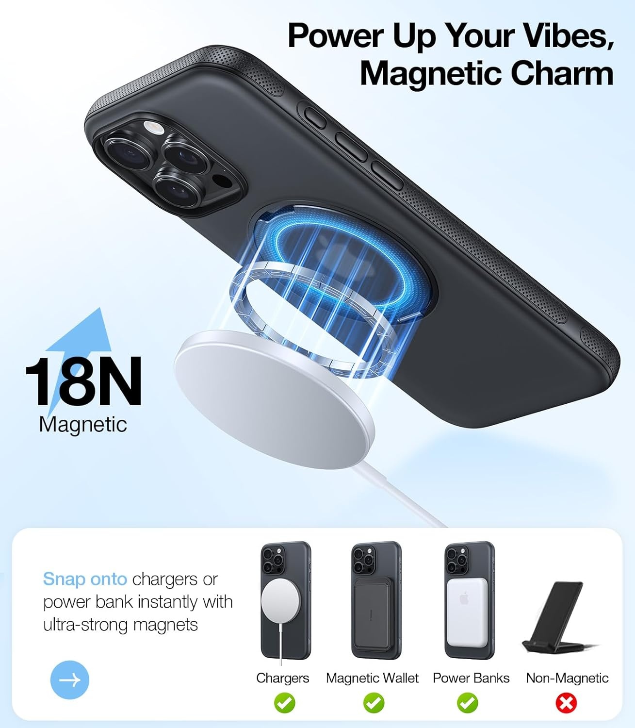 image:imageTORRAS O3 Fitness for iPhone 16 Pro Case Magnetic Stand Fit for MagSafe 360 Rotatable Stable Stand Camera Control Button MilitaryGrade Shockproof Slim amp Sleek Mint Green TranslucentObsidian Black